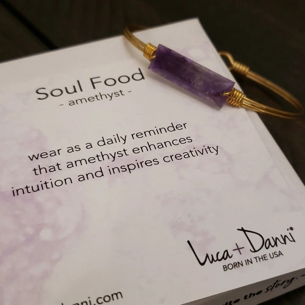 Lucca and Danni Hudson Amethyst purple bracelet